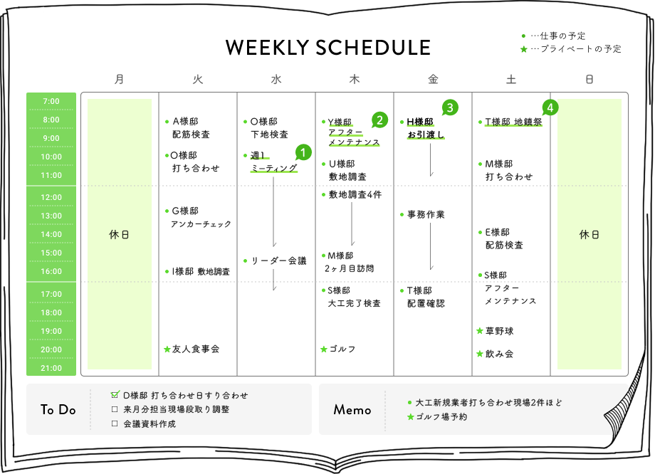 WEEKLY SCHEDULE